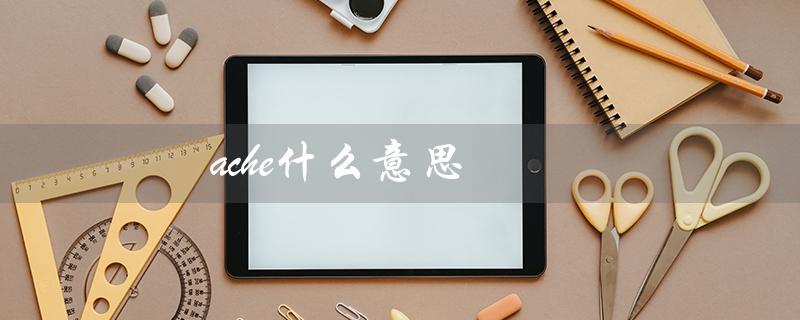 ache什么意思（计算机cache的含义是什么）